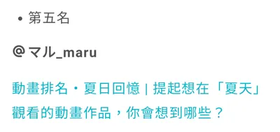 「夏日祭」人氣王第五名【寫作里程碑】