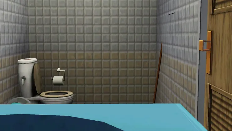 這個洗手間看來有點舊，磁磚的顏色以至氛圍都不是我喜歡的，但首先我不想用白色，二來要看來像工作和共用的設施。