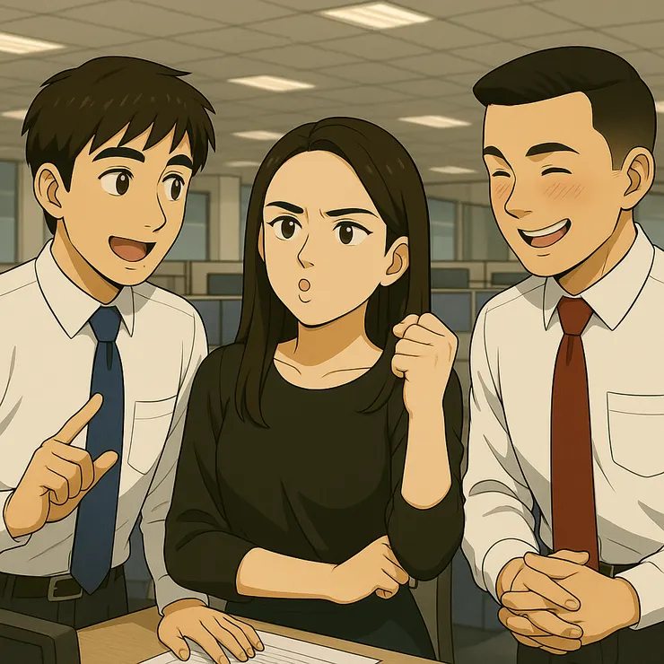 三人一陣嘰嘰喳喳......