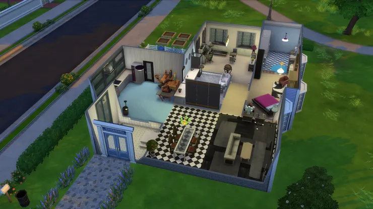 這可以說是「自由標準屋」，一定要有個得體的大門、每個部份都要分明。