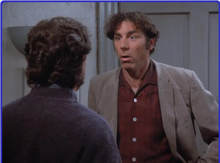 圖片擷取自《Seinfeld:The Shower Head》:Kramer:「完全沒有水壓!我連洗髮精都沖不乾淨!」