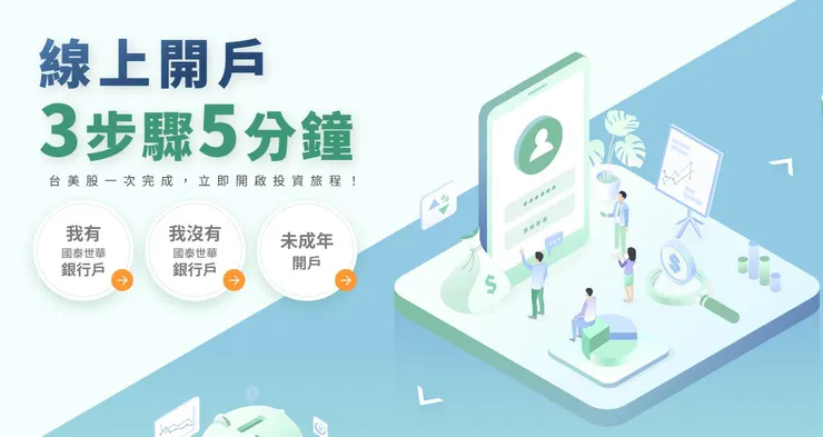 國泰世華銀行x國泰證券的證券開戶網站 圖片來源：國泰世華官網