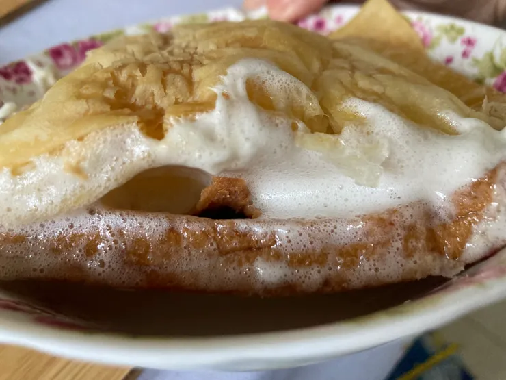 裡面的棉花糖完全融化了！