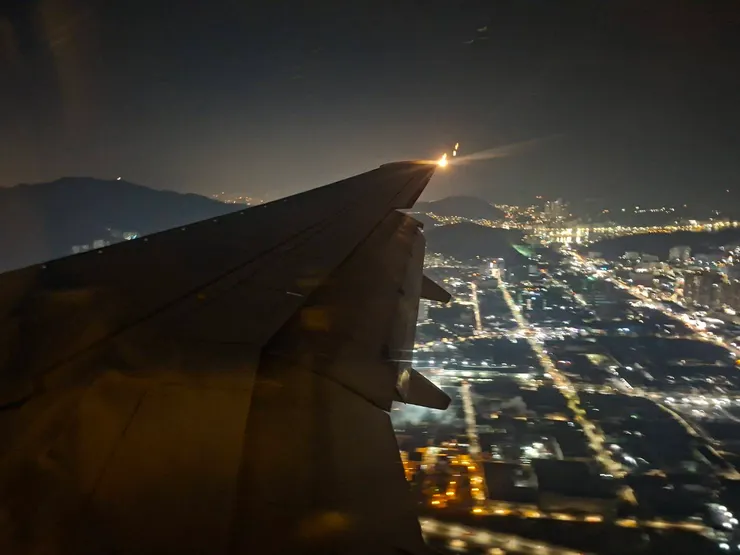 俯視釜山，閃閃發亮的夜景～