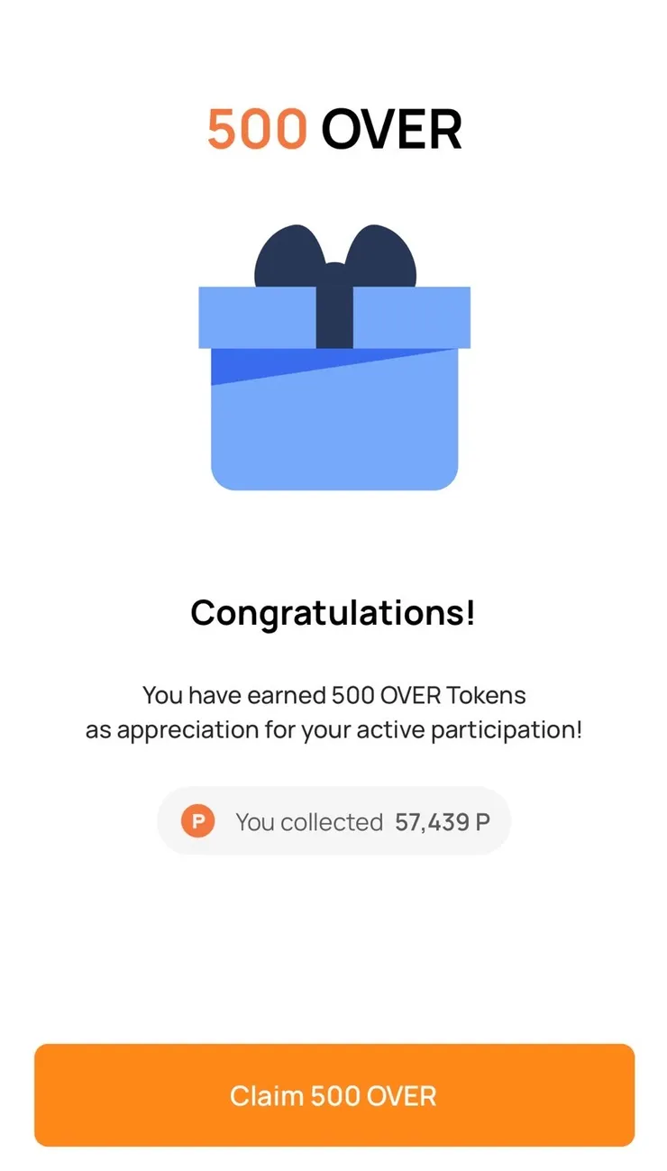 活躍用戶領取500顆代幣