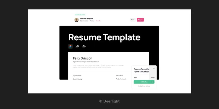 Resume Template by Soren Iverson on Dribbble