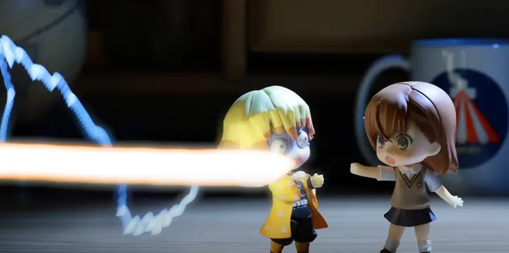 Misaka Mikoto Shooting a Railgun at Demon Slayer Zenitsu | Stop Motion（圖 / Animist）