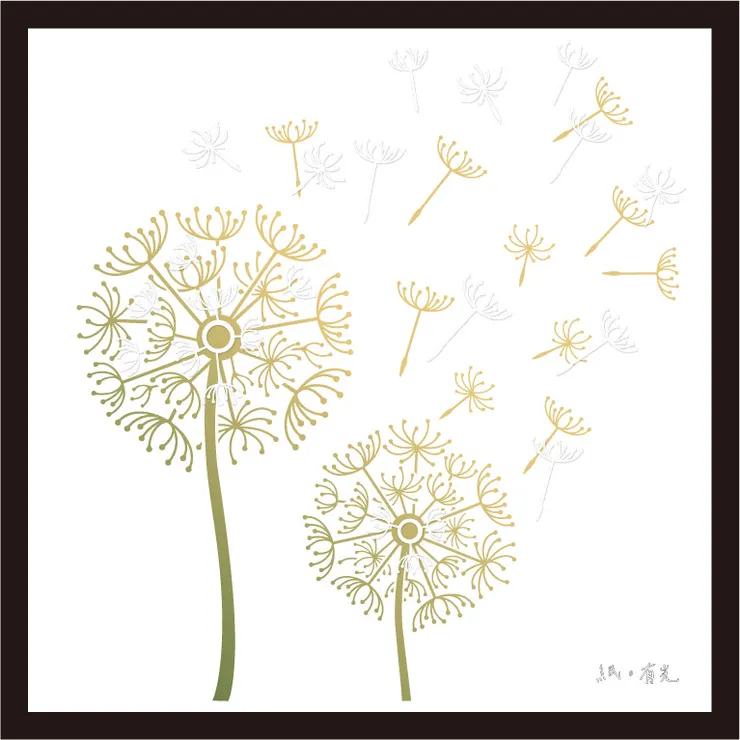 多次嘗試和調整才克服的蒲公英線稿