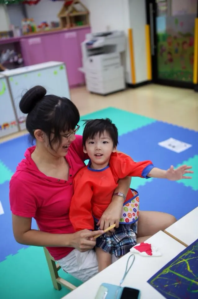 20140719三歲的子祐上親子館的婦幼課程。