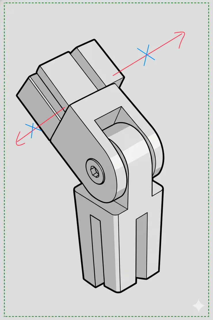 強行讓它進行過多的側向（左右）或旋轉動作，它會被卡住，甚至造成結構損傷。