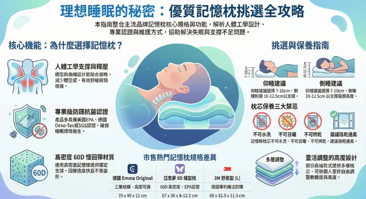 2026五款人氣記憶枕統整一覽