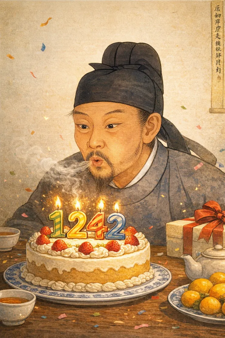 杜甫。圖片參考維基百科檔案繪製。圖片作者：ChatGPT