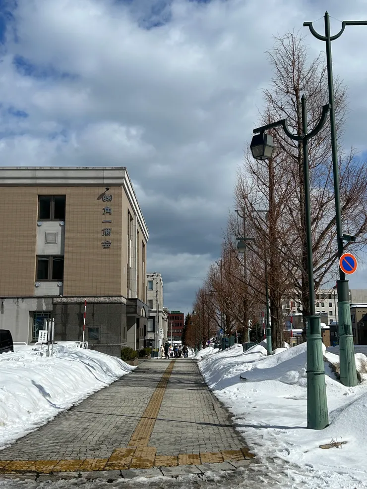 街道的雪景非常漂亮