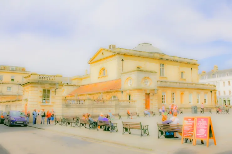 巴斯一景，羅馬浴池外觀