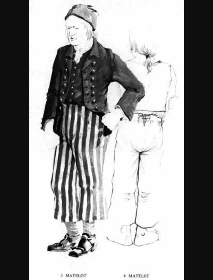 18世紀的水手穿著。