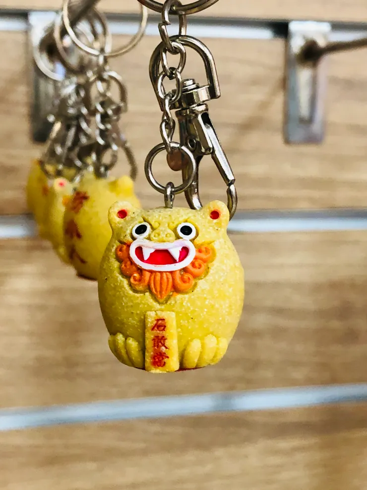 可愛的石敢當吊飾