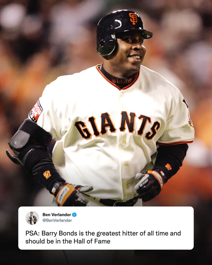 知名棒球作家Ben Verlander發動態聲援Bonds入龕名人堂（圖片來源：FOX Sports: MLB 官方X平台）
