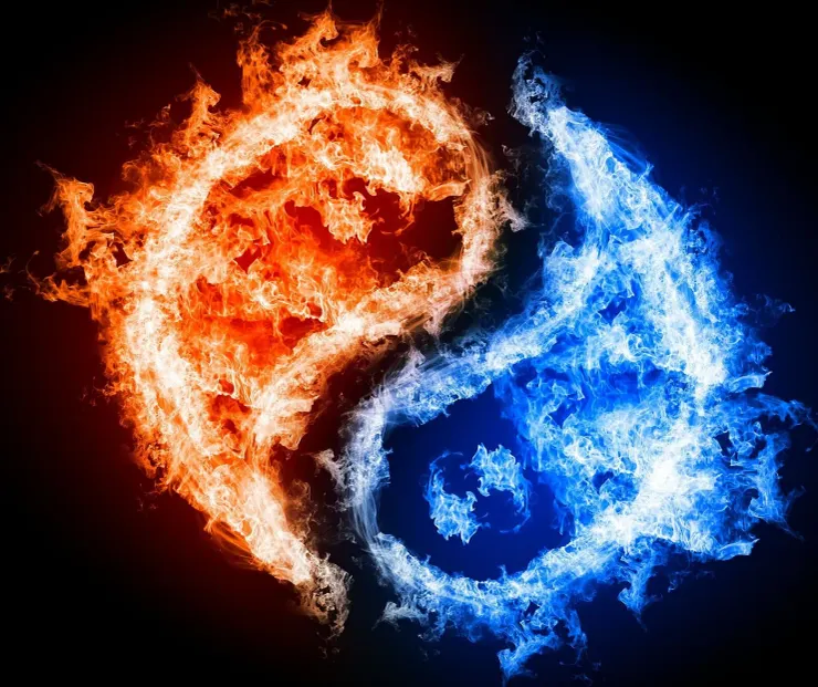 雙生火焰結合起來，是完美的陰陽平衡