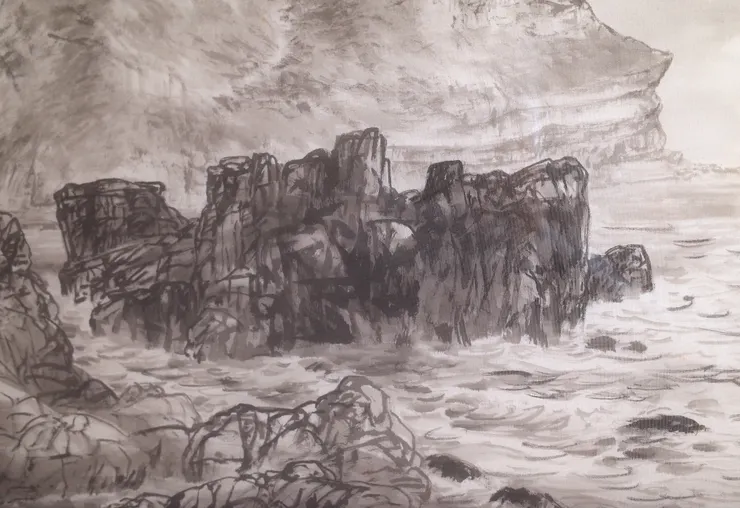 〈龍洞潮騷〉局部－海岩