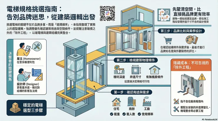 電梯規格挑選指南