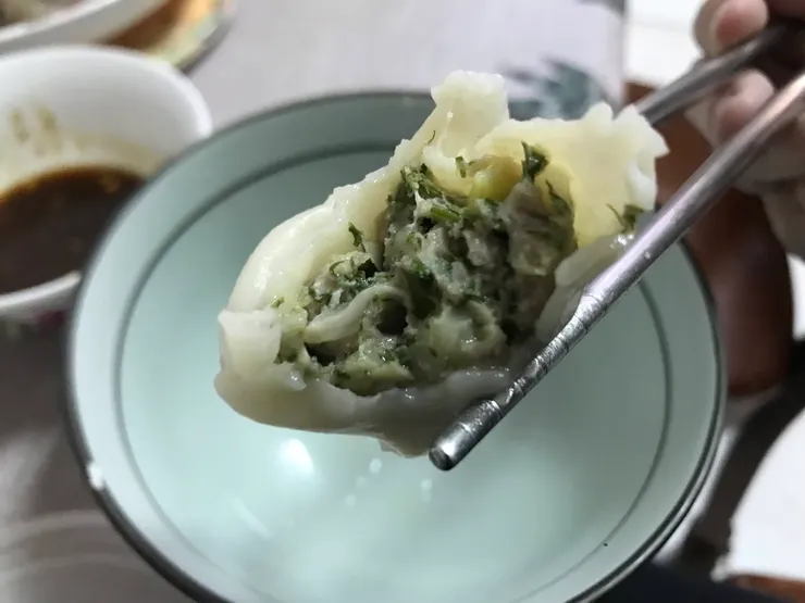 應該是蒜苗里肌餃