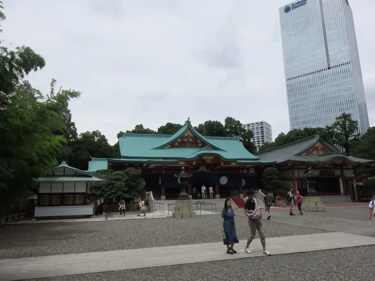 山王日枝神社，祈求商業興隆的神社。