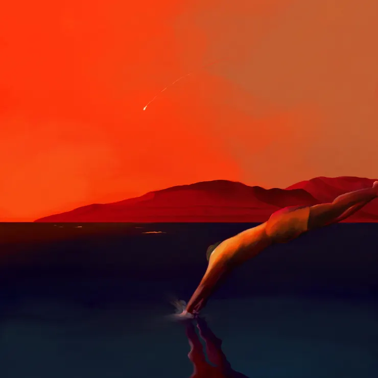 夏賢尚 第4張數位單曲《Burning Sunset》封面