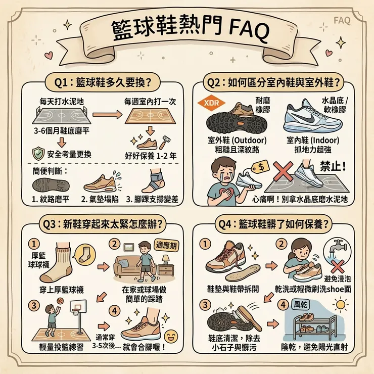 籃球鞋常見問題FAQ