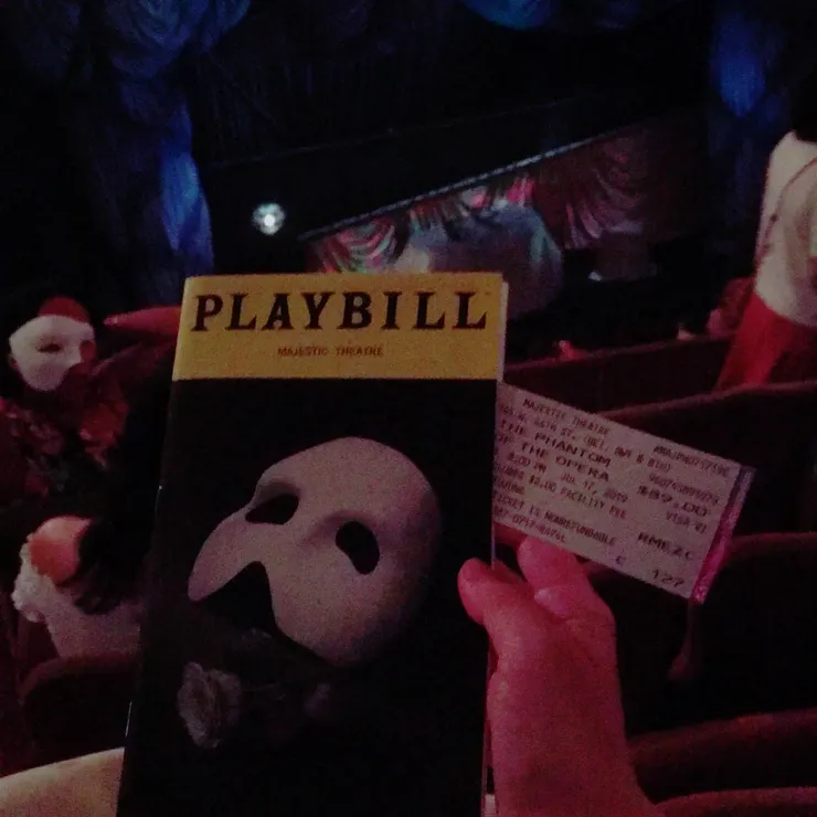 開演前的小紀錄，Photo: Zora @ Broadway, New York. (Jul. 17, 2019.)