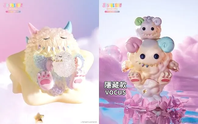 INSTINCTOY毛怪的歡樂生活系列盒玩：幻想時光(常規款)、雲(隱藏款)。