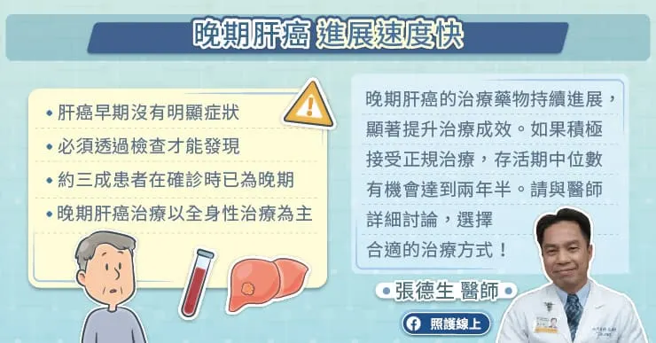 晚期肝癌進展快速