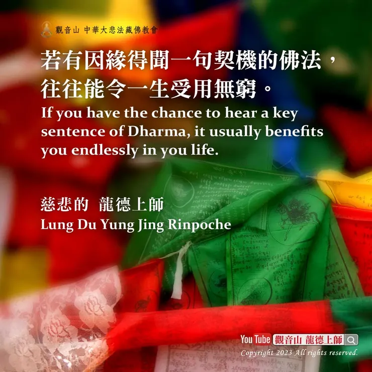 龍德上師珍貴法語