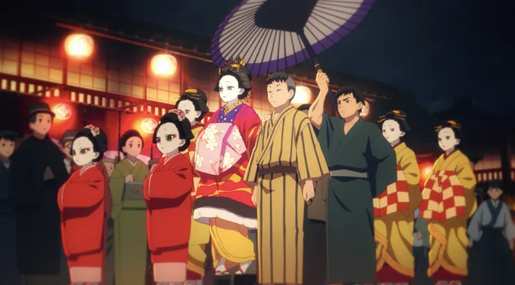 鬼滅之刃裡出現的「花魁道中」遊行活動。