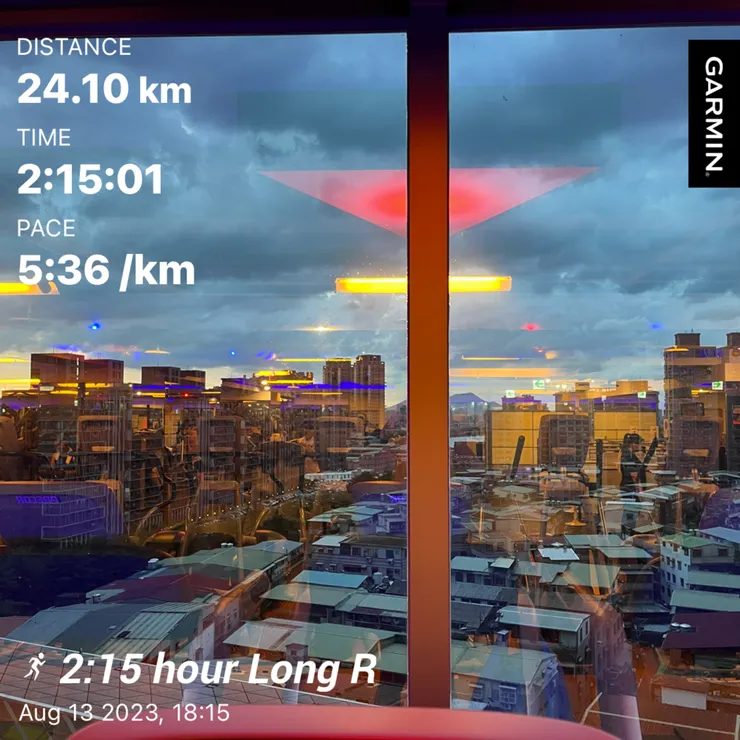 跑步機上的24公里的Long Run，我覺得自己很狂
