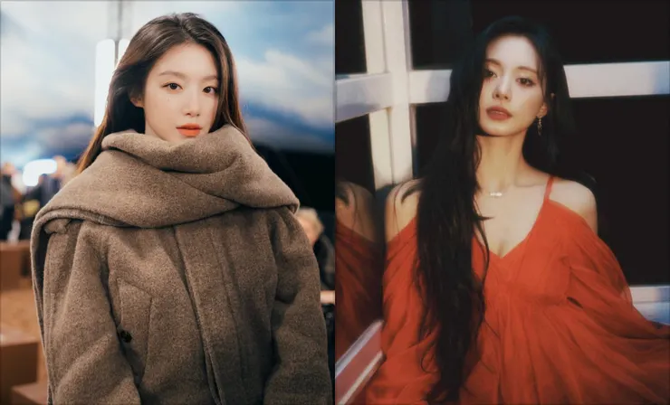 i-dle 舒華（左）、TWICE 子瑜（右）