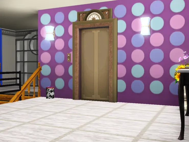 可是電梯還是古典樣式，跟這個大堂很大對比。