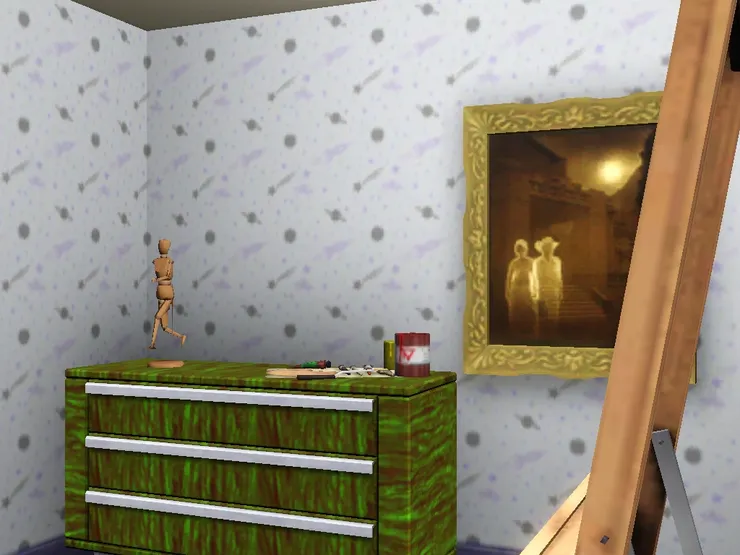 這個人形模特想跑！(這東西我好像也有一個，學畫人體必備。)