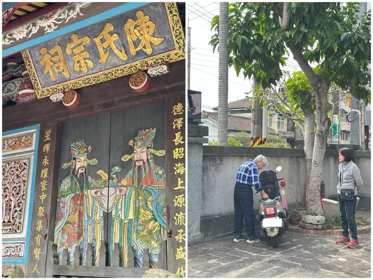 其實宗祠幾乎都沒開，剛好有遇到導覽員來拿東西，就問我們要不要進去看，就開門讓我們看了一間