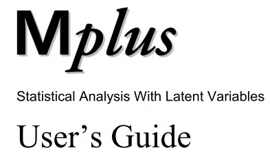 Mplus Guide 使用Mplus:初步教學