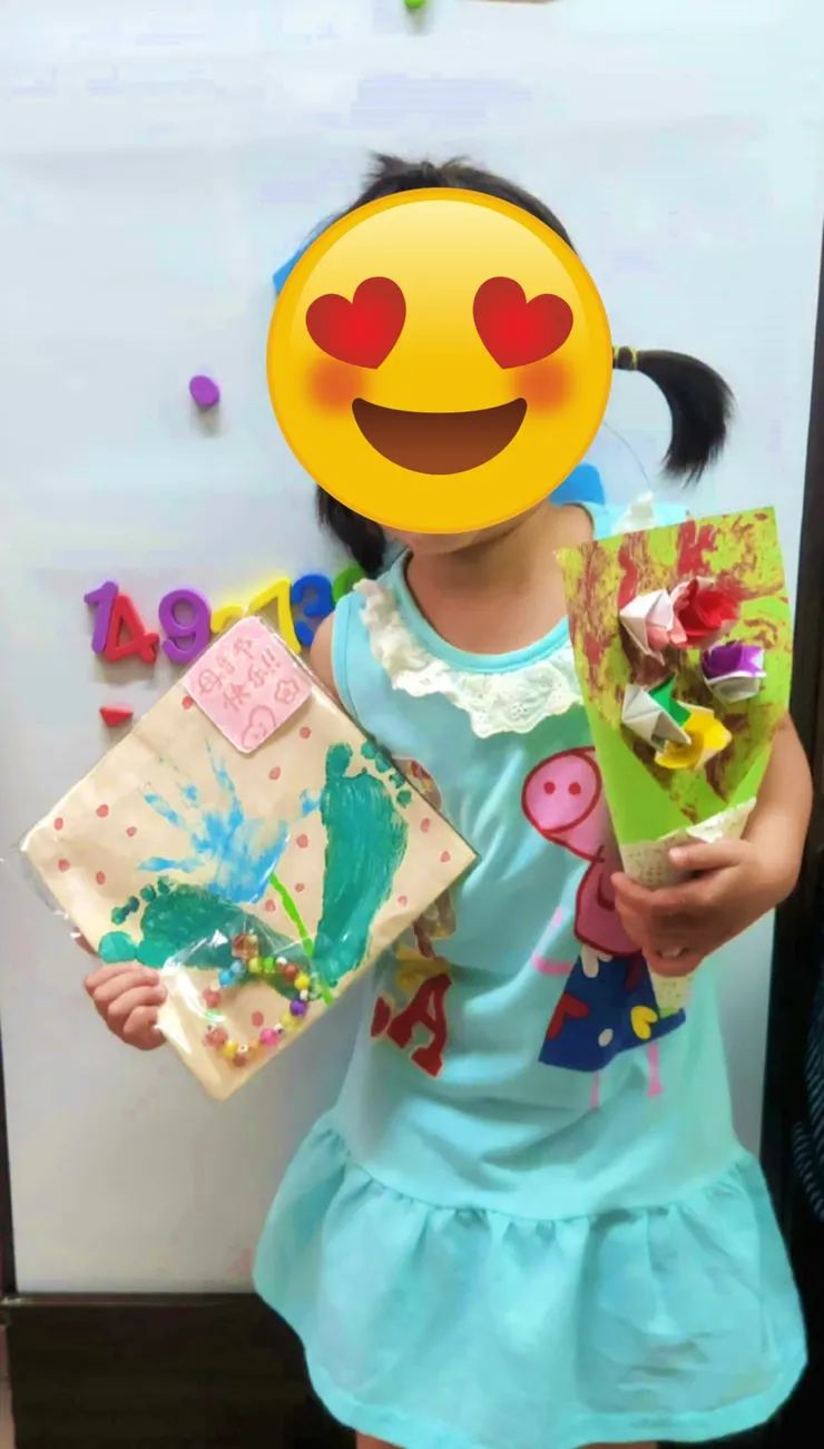 附上晴晴寶2025.05母親節製作的禮物