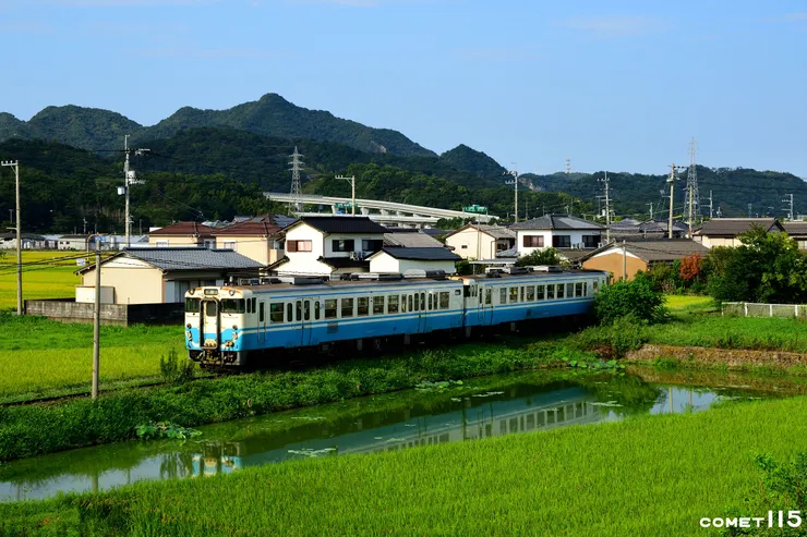 恰好田邊有水池倒影(攝於立道=阿波大谷)