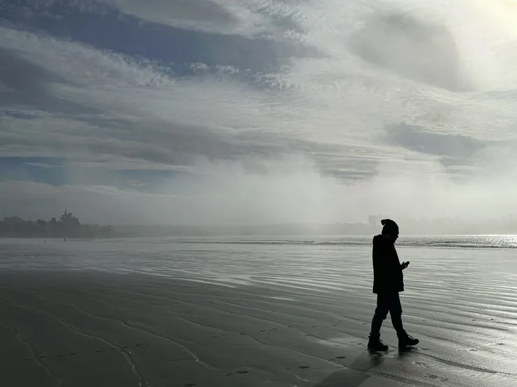 在Temaru起了一陣海霧