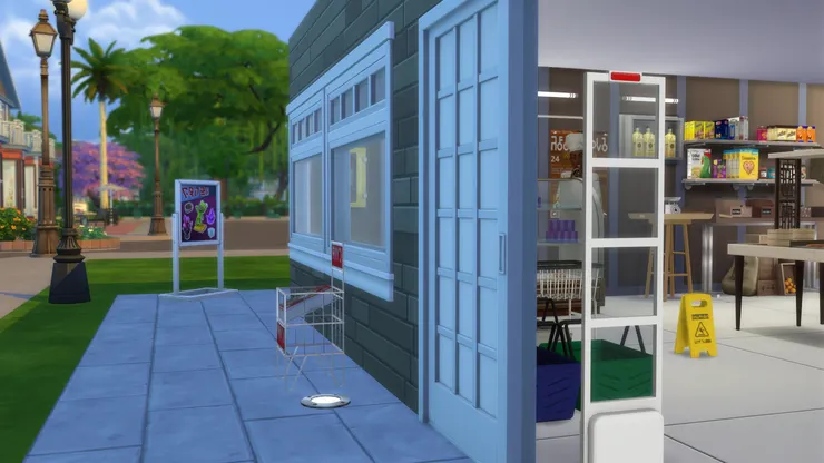 窗和趟門的風格一致。