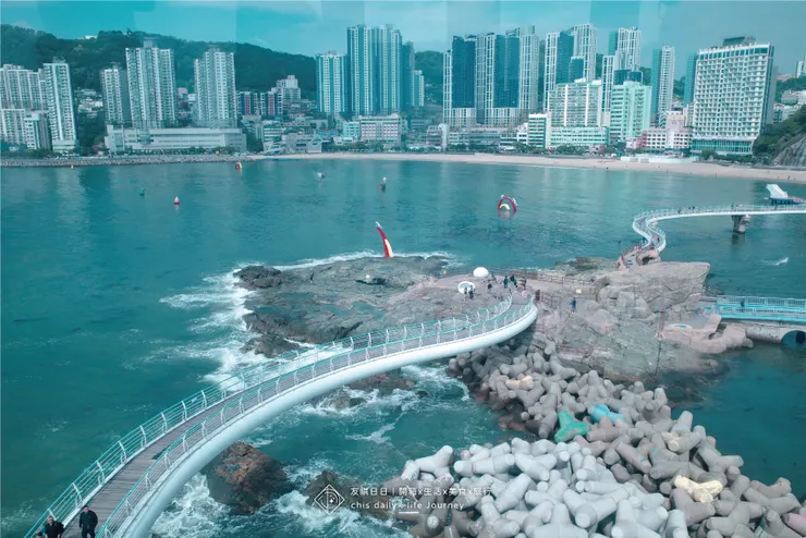 從纜車上俯視的天空步道