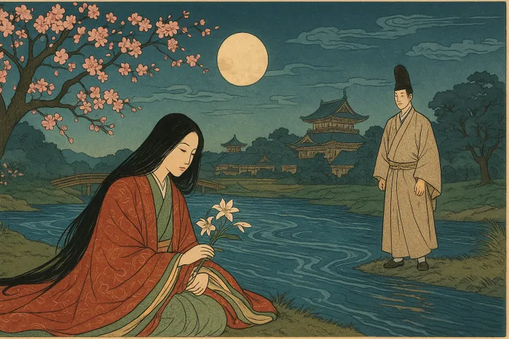 《源氏物語》插圖 (AI生成)