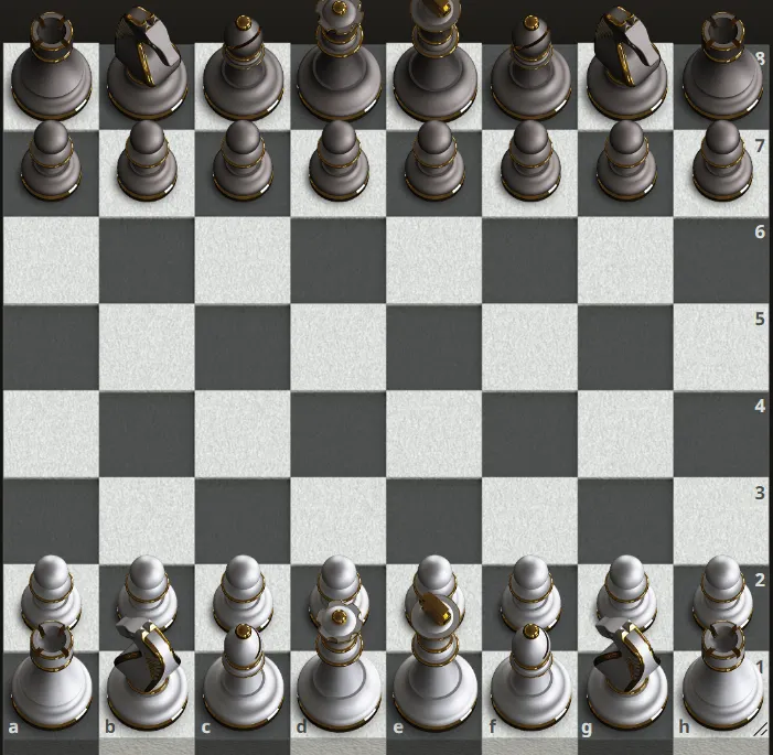 #白后必定在白格,黑后必定在黑格。