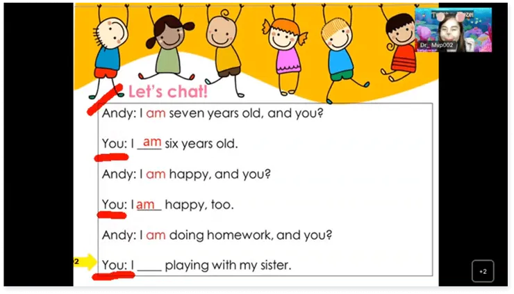 L1一對一課程畫面