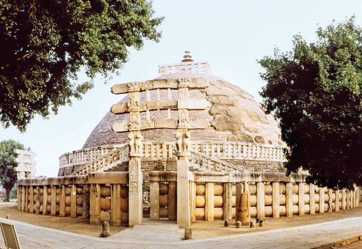 印度桑奇大塔-取自佛教海線絲綢之路新媒體藝術特展圖錄