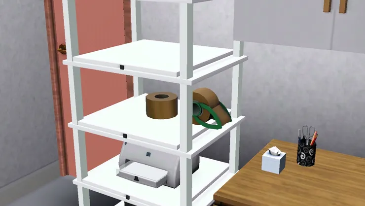 這個辦公室我盡量增加儲物空間，其實一家店很多雜物。