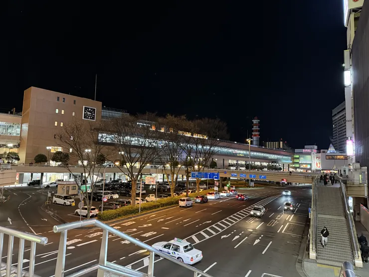 晚上的仙台站。